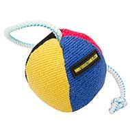 Dog Toy Ball on String for Training and Games, Soft and Stuffed Dog Toy Ball on String for Training and Games, Soft and Stuffed