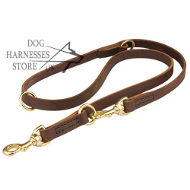 Brown Leather Dog Lead for Training, Walking,
Tracking