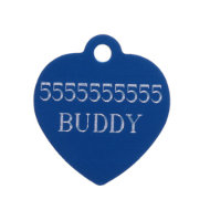 ID Dog Tag Heart-Shaped with Customized Personal Engraving