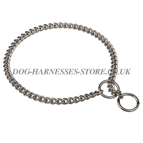 Choke Chain, Chrome-Plated Steel, Herm Sprenger Choke Dog Collar