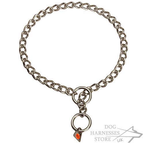 Chain Dog Collar of Stainless Steel by Herm Spenger, Germany - Click Image to Close