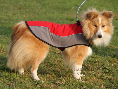 Dog Jacket for Sheltie, Waterproof Coat of Nylon for Warming - Click Image to Close