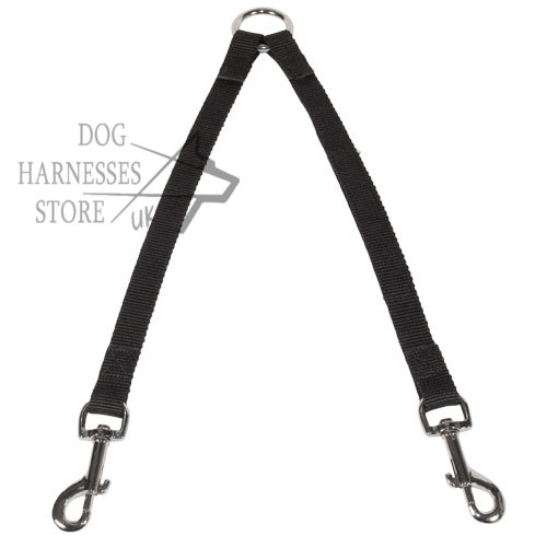 Nylon Coupler Lead for Two Dogs - Click Image to Close