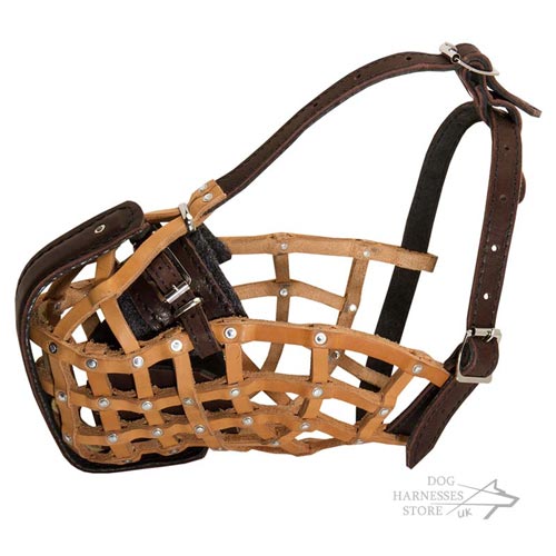 Police Leather Basket Dog Muzzle, Top Quality!