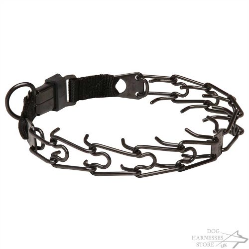 Dog Behavior Prong Collar Black Stainless Steel Herm Sprenger