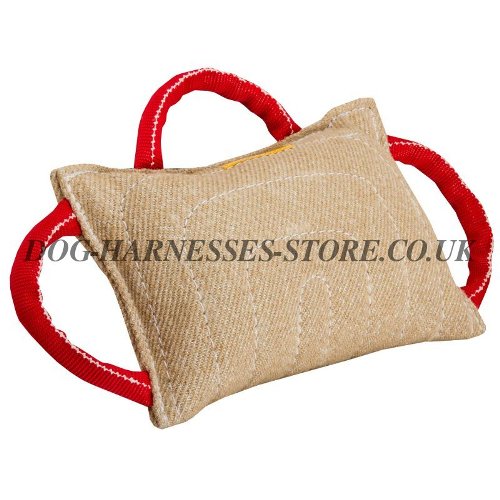 Jute Bite Pillow for Dog Training with Three Convenient Handles