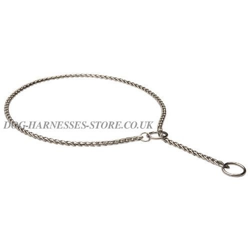 Dog Choke Chain Collar "Snake" Style for Training and Shows