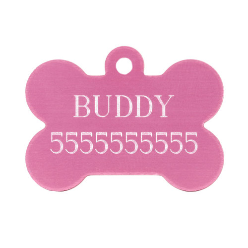 Dog ID Tag Bone with Custom-Made Personal Engraving