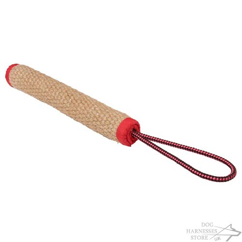 Hard Jute Dog Bite Tug Rolled with Nylon Handle for Training