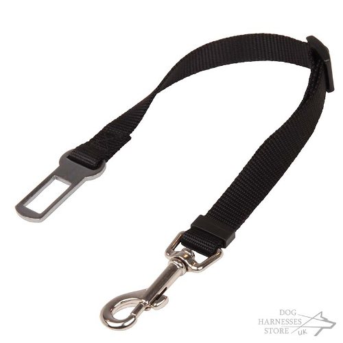 Secure Dog in Car with Leash Seat Belt of Nylon and Metal Clasp