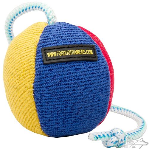 Stuffed Dog Toy, Soft Ball on a String for Interactive Games - Click Image to Close