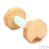 Dog Dumbbell Wooden with French Linen Covering 250G in Weight Dog Dumbbell Wooden with French Linen Covering 250G in Weight