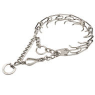 Pinch Collar for Dog Training with Snaphook and Swivel D-Ring