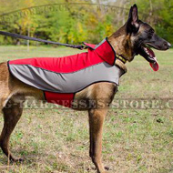 Waterproof Dog Coat of Nylon for Belgian Malinois Warming