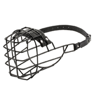 Basket Dog Muzzle Covered by Black Rubber, UK